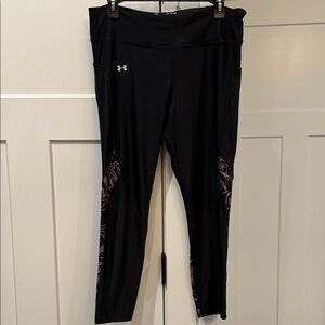 Under Armour Women's Black and Pink Leggings